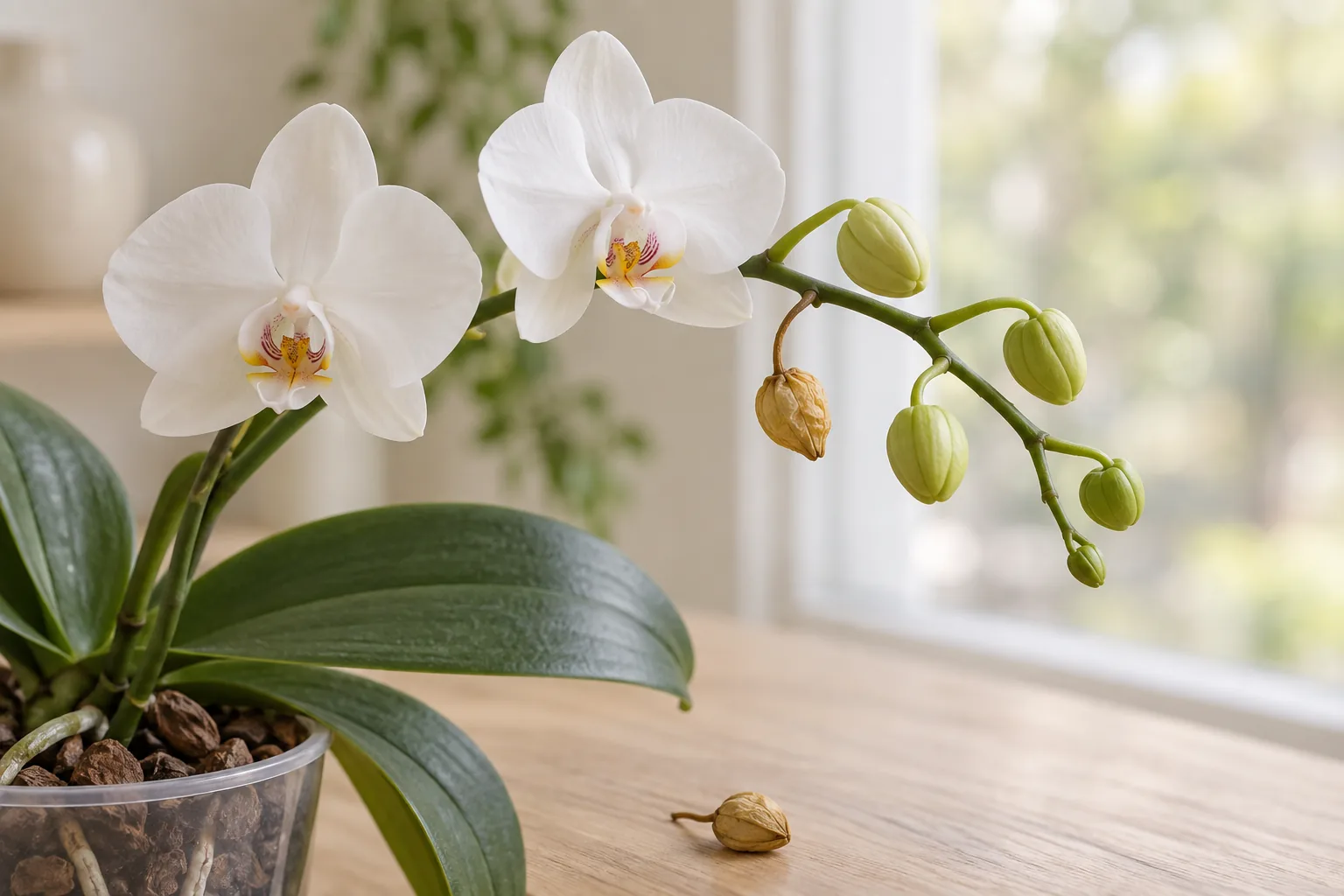 Por qué se caen los botones de una orquídea antes de abrir