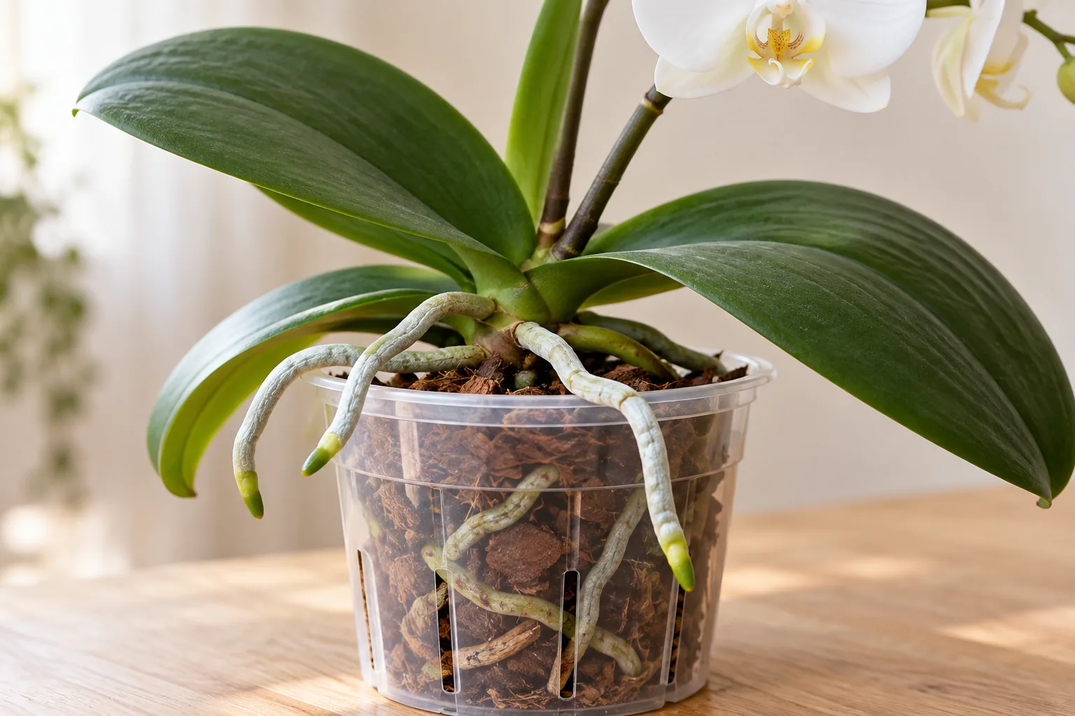 Mi orquídea tiene raíces fuera del macetero: qué hacer