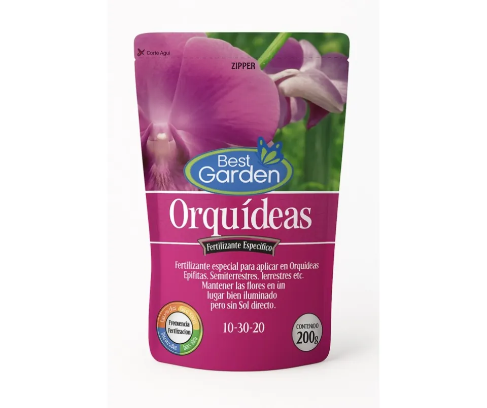 Fertilizante para orquídeas NPK 10-30-20, 200 g